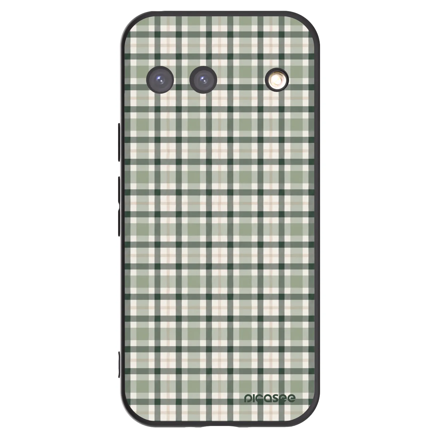 Picasee Google Pixel 9 Hülle - Schwarzes Silikon - Sage Tartan