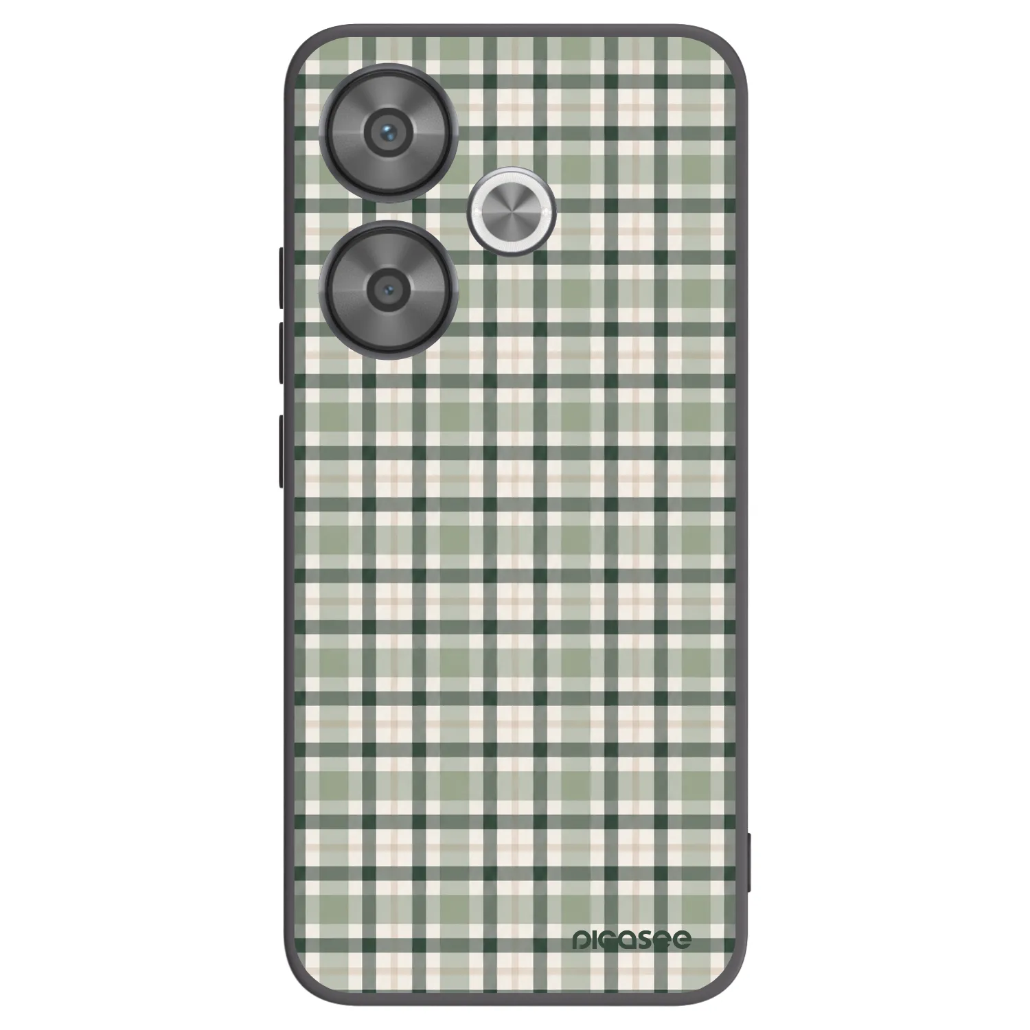 Picasee Xiaomi Poco F6 Hülle - Schwarzes Silikon - Sage Tartan