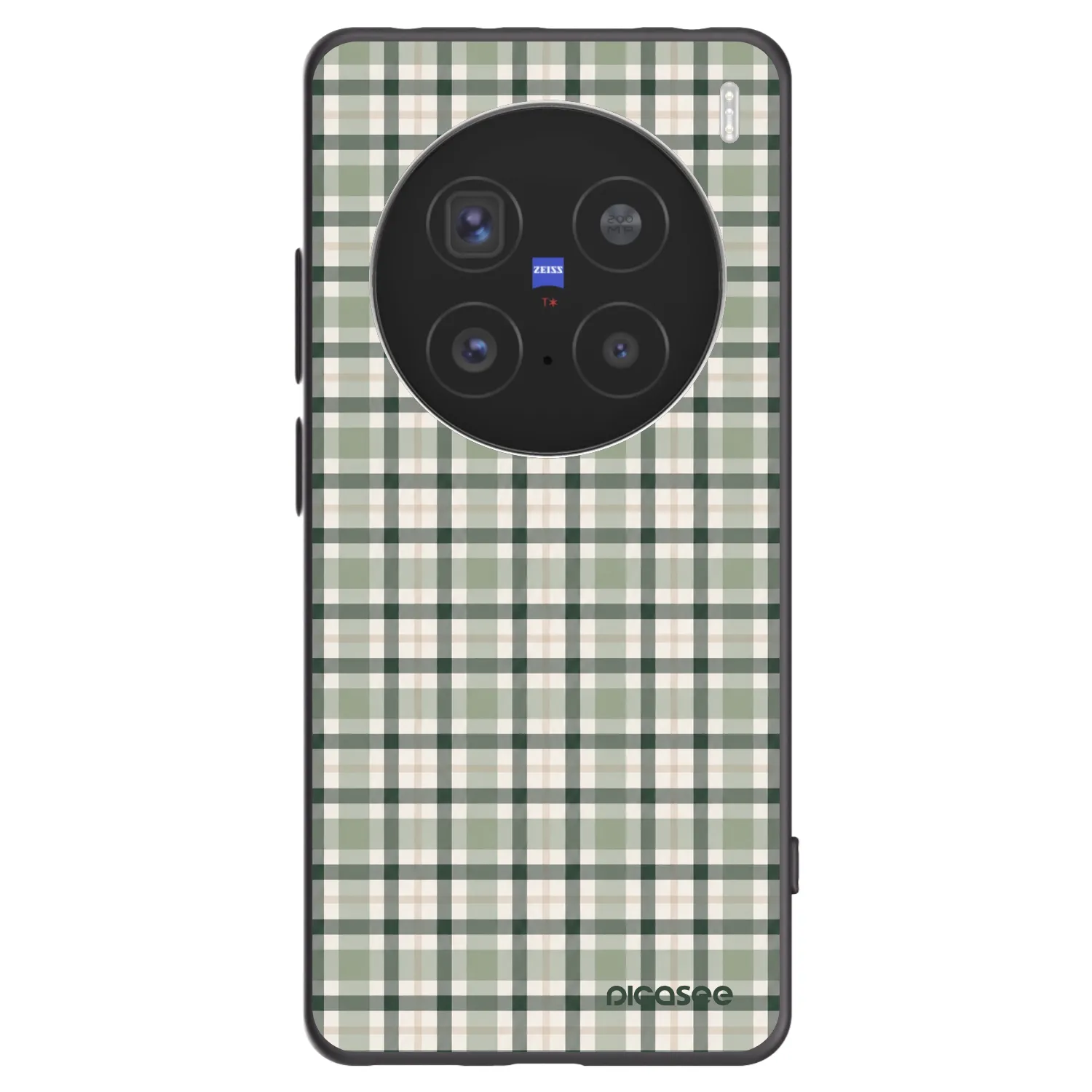 Picasee Vivo X200 Pro Hülle - Schwarzes Silikon - Sage Tartan