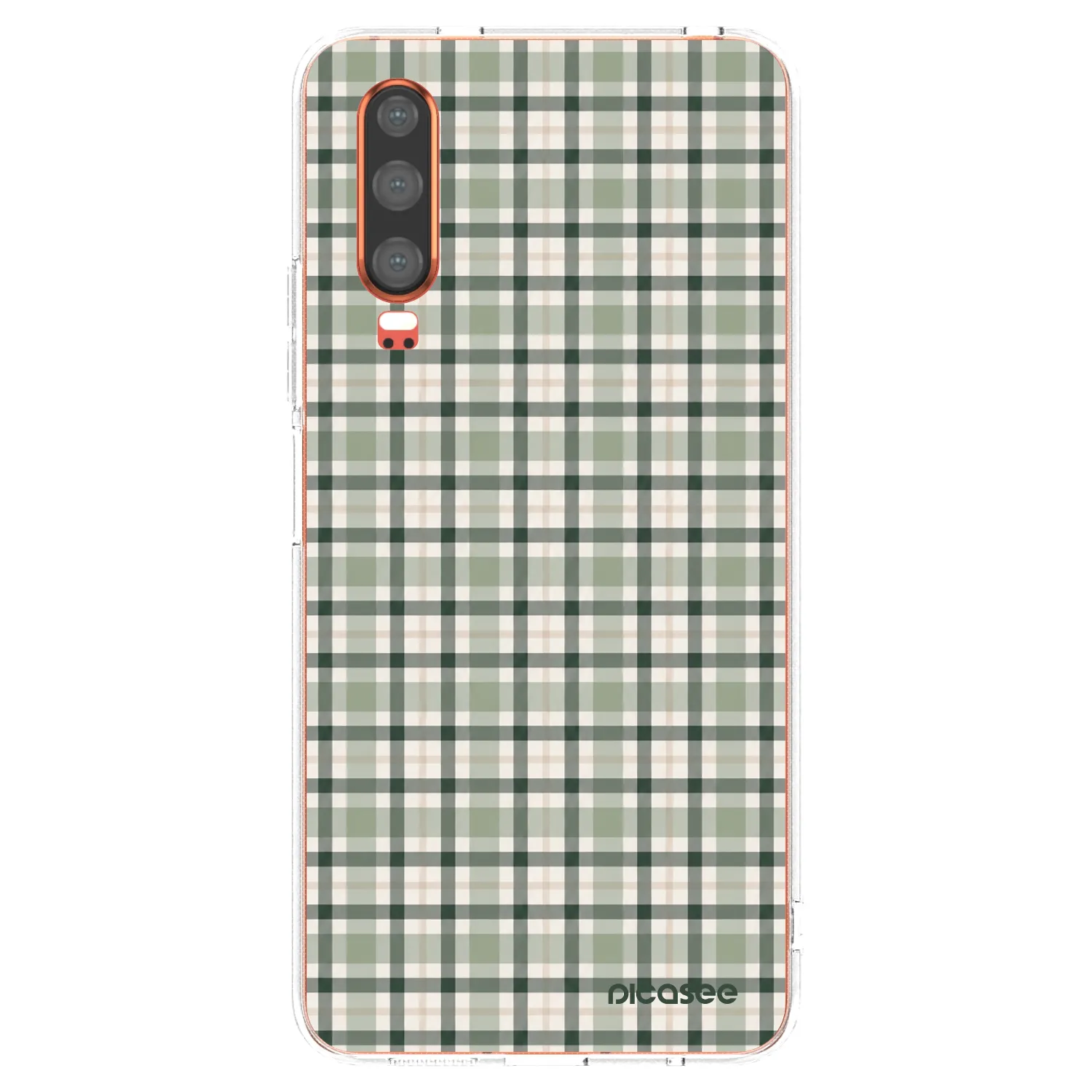 Picasee Huawei P30 Hülle - Transparentes Silikon - Sage Tartan