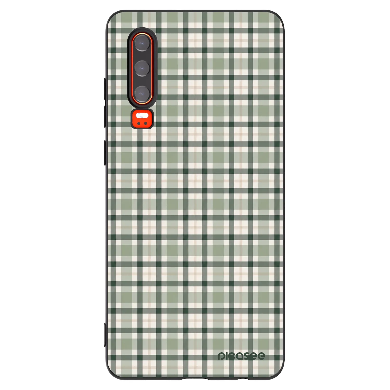 Picasee Huawei P30 Hülle - Schwarzes Silikon - Sage Tartan