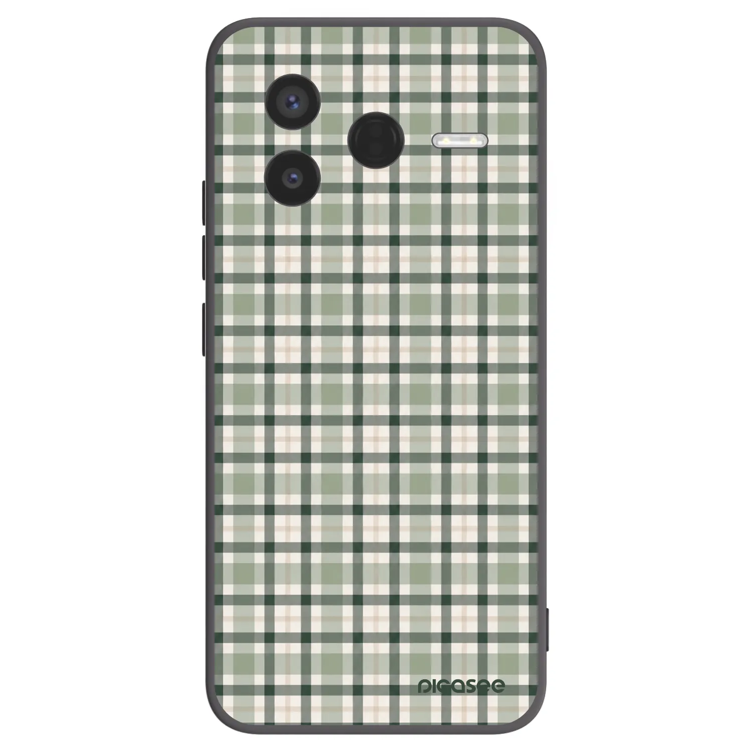 Picasee Xiaomi Poco F7 Pro 5G Hülle - Schwarzes Silikon - Sage Tartan