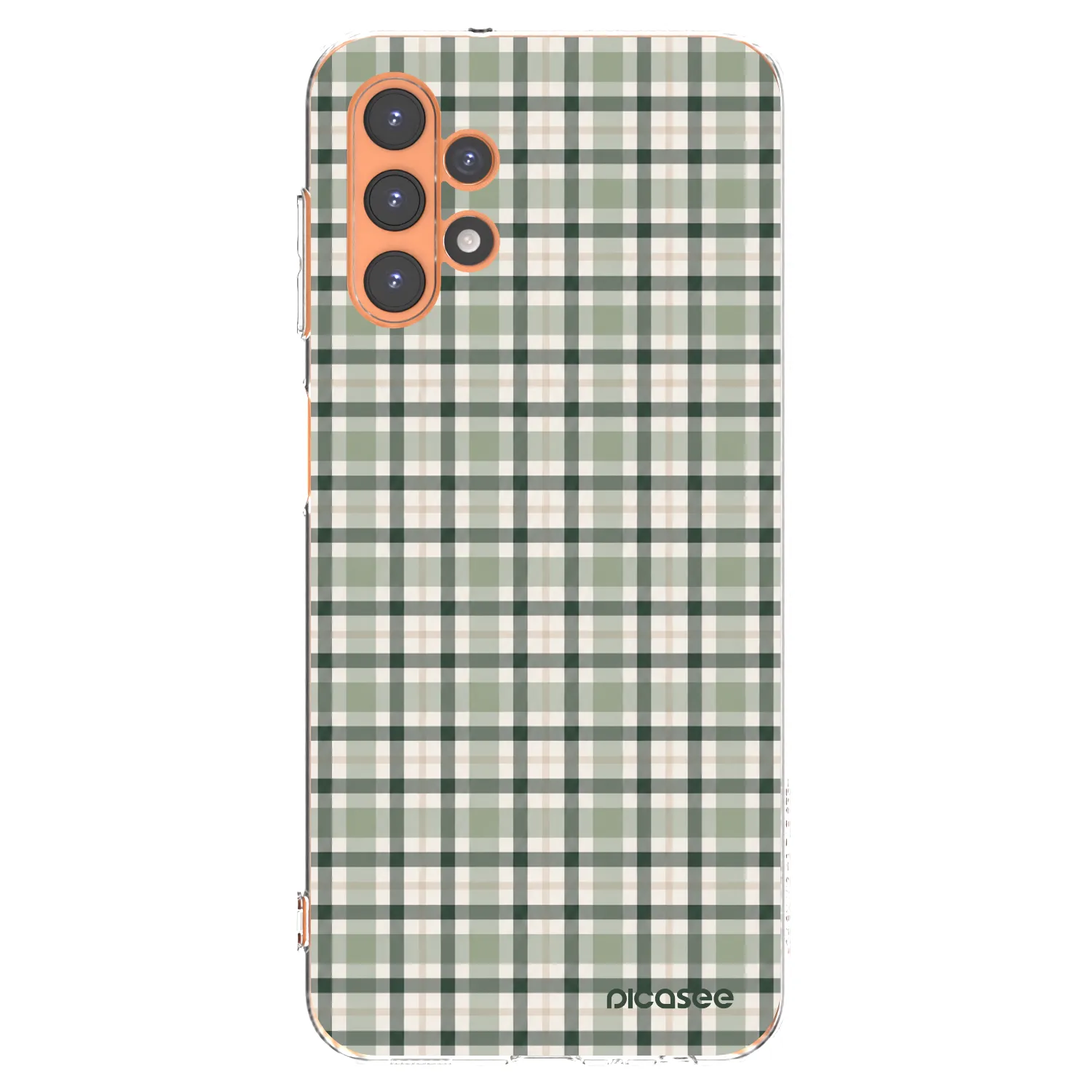 Picasee Samsung Galaxy A13 5G Hülle - Transparentes Silikon - Sage Tartan