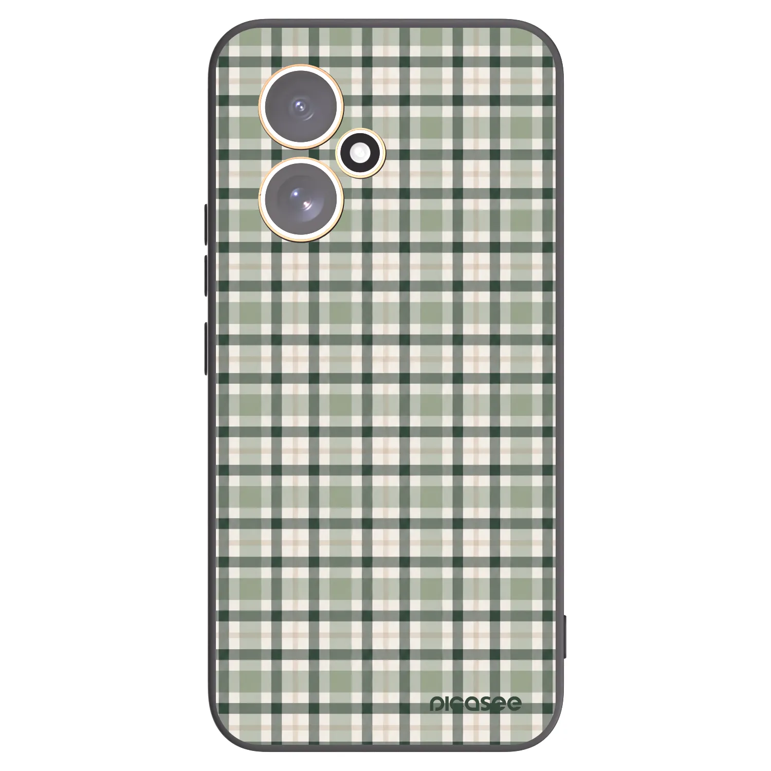 Picasee Honor 400 5G Hülle - Schwarzes Silikon - Sage Tartan