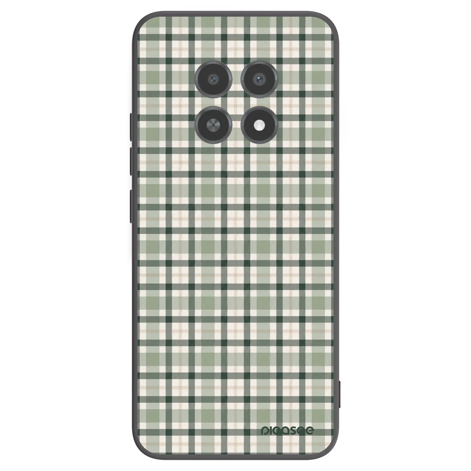 Picasee Realme 12X Hülle - Schwarzes Silikon - Sage Tartan