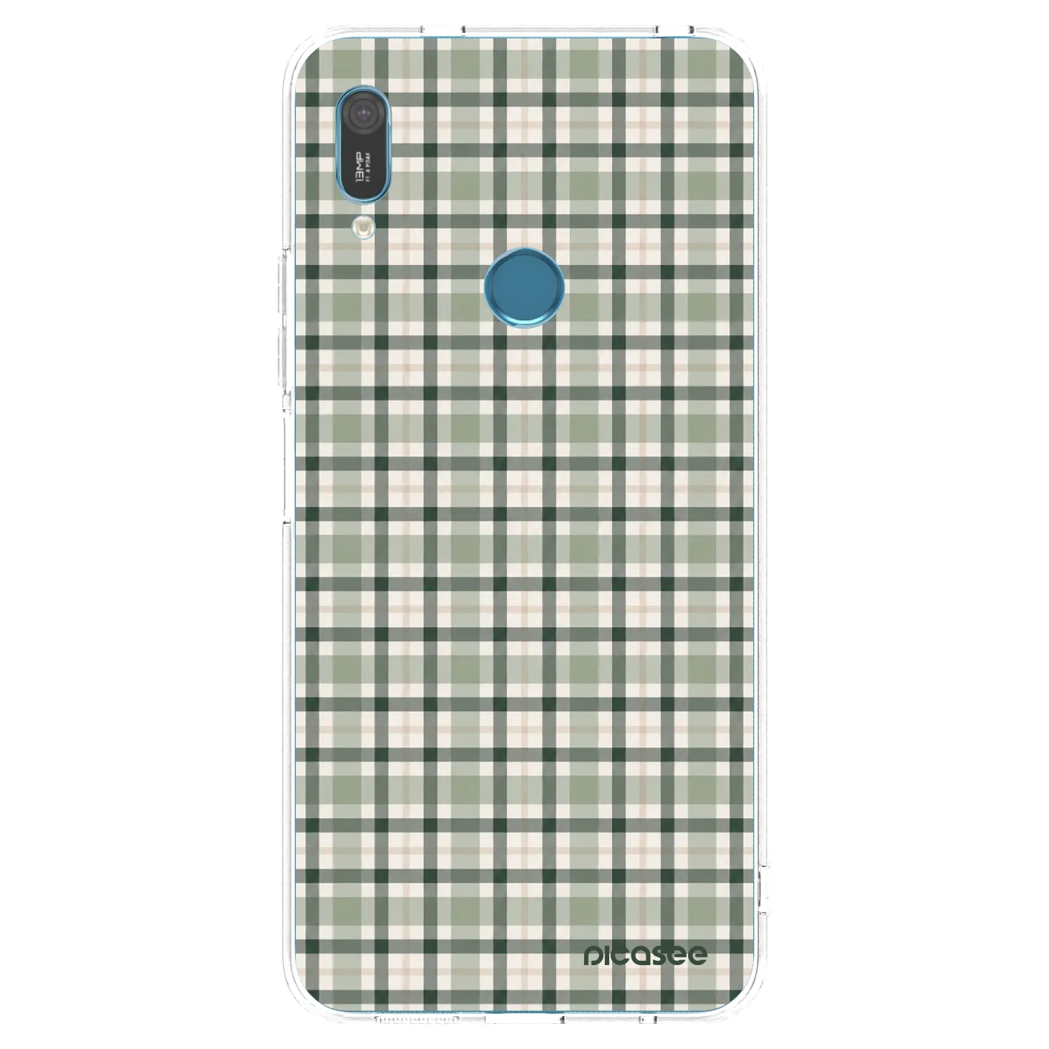 Picasee Huawei Y6 2019 Hülle - Transparentes Silikon - Sage Tartan