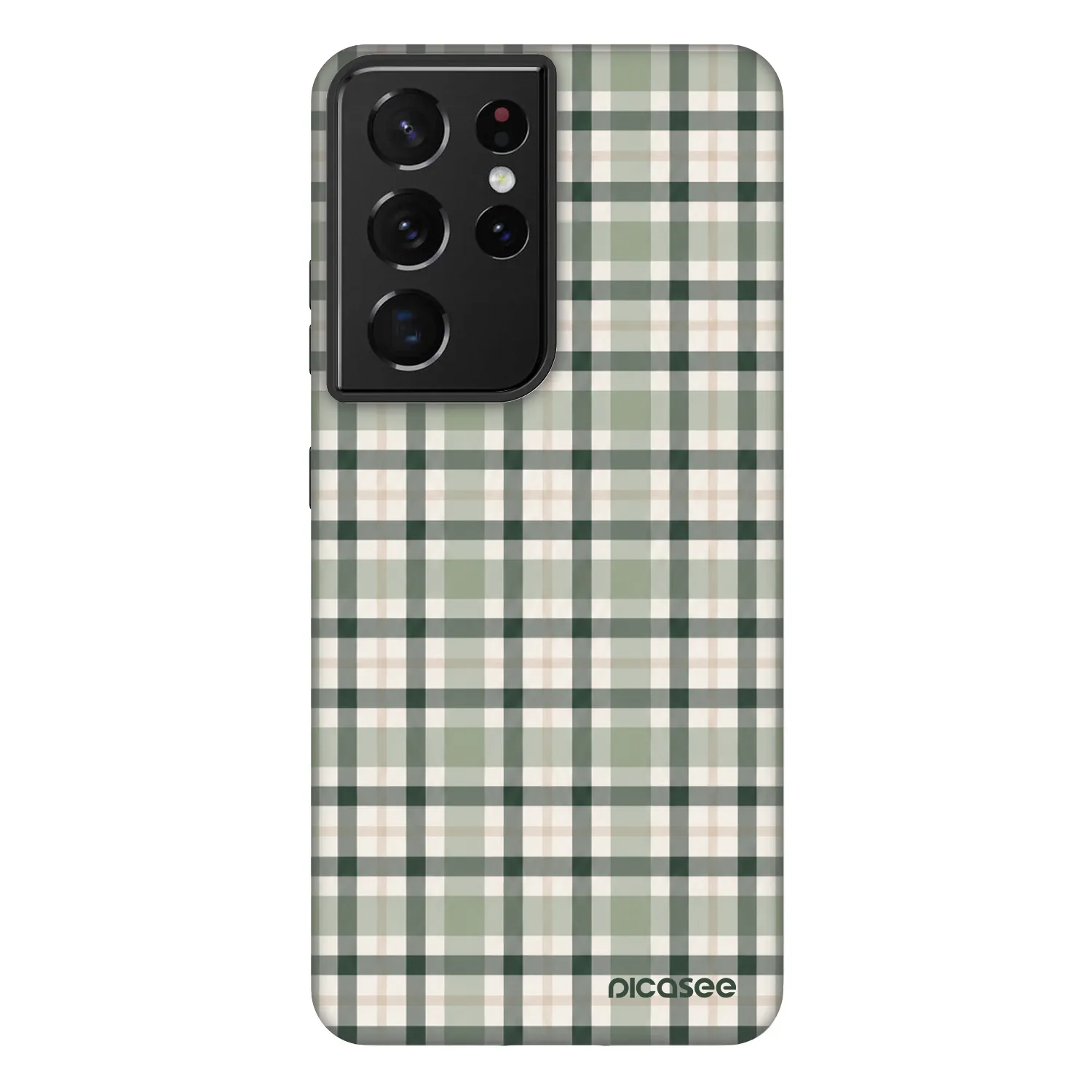 Picasee Fashion Case für Samsung Galaxy S21 Ultra 5G G998B - Sage Tartan