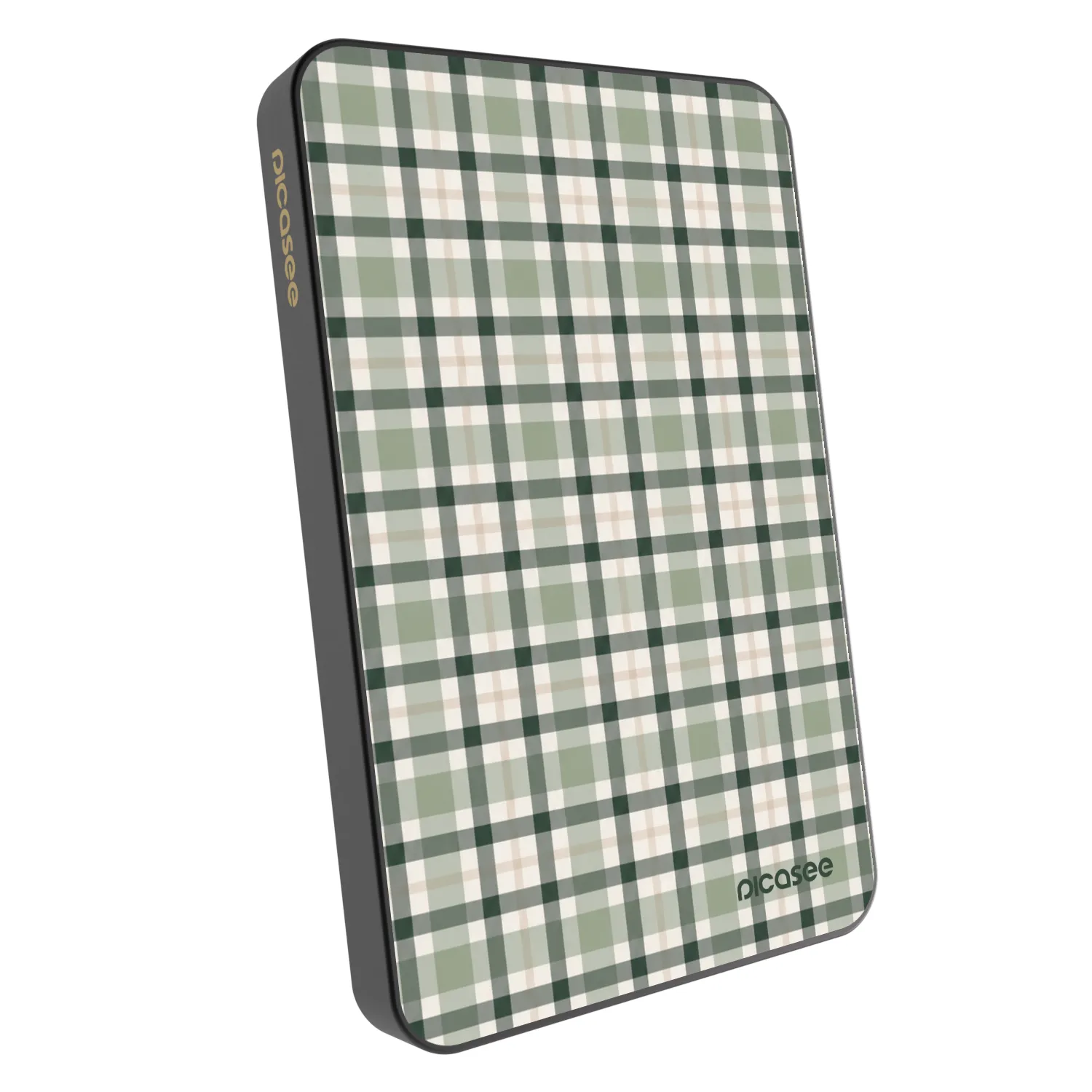 Picasee Powerbank mit MagSafe 5 000 mAh Grau - Sage Tartan