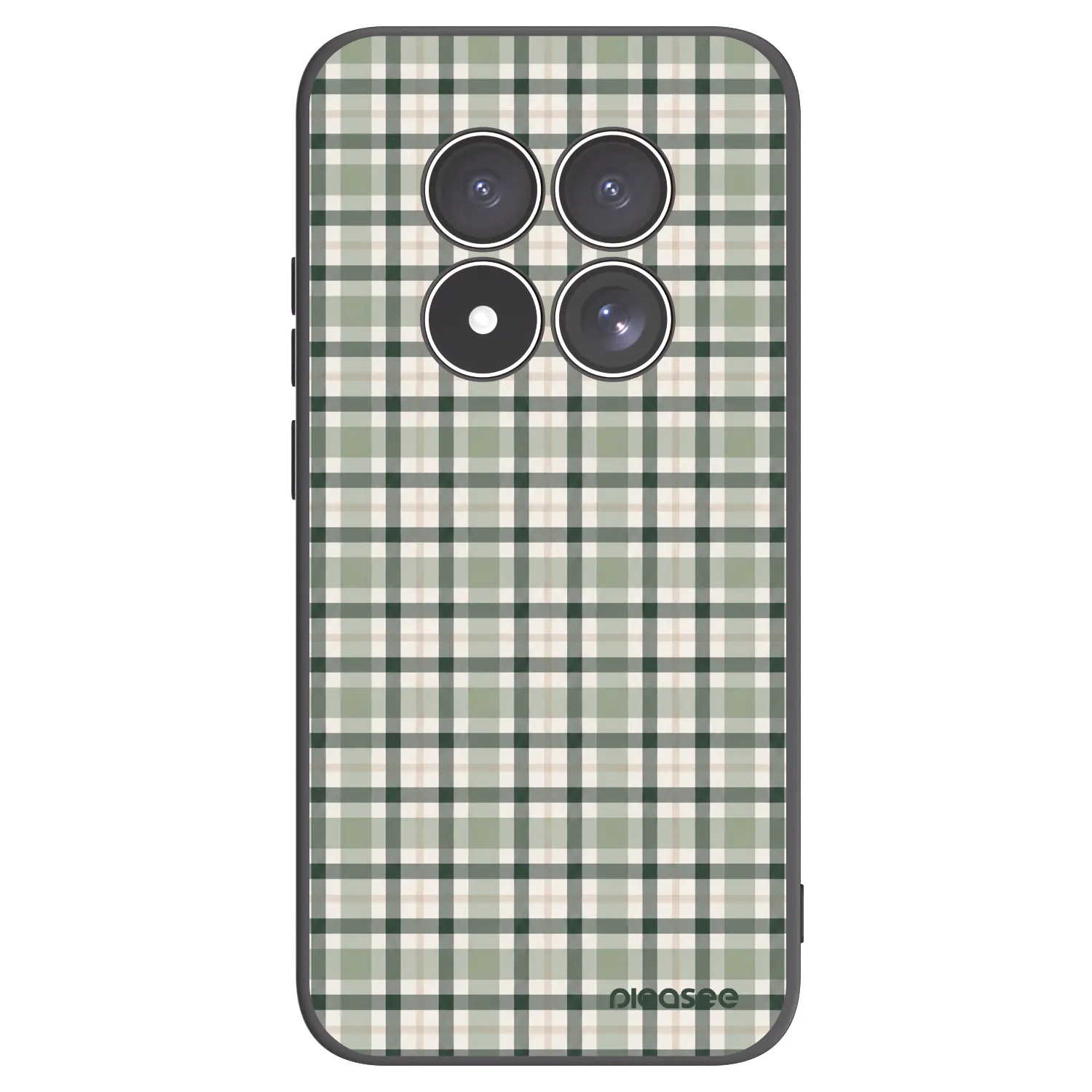 Picasee Xiaomi Redmi Note 15 Pro 4G Hülle - Schwarzes Silikon - Sage Tartan