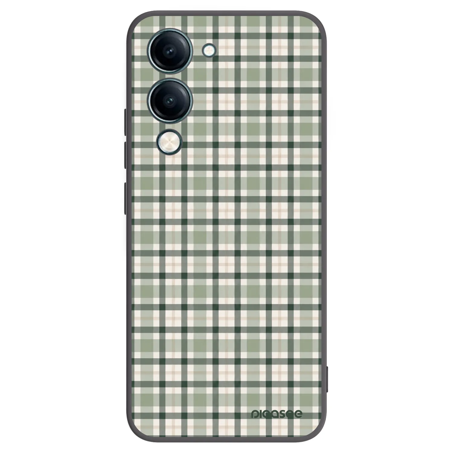 Picasee Vivo Y29s 5G Hülle - Schwarzes Silikon - Sage Tartan