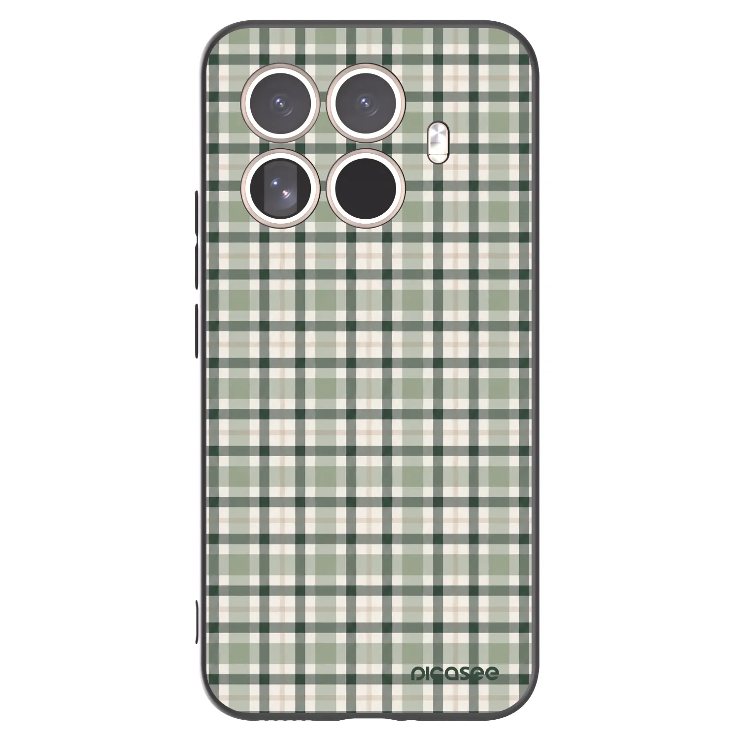 Picasee Xiaomi 15T Pro Hülle - Schwarzes Silikon - Sage Tartan