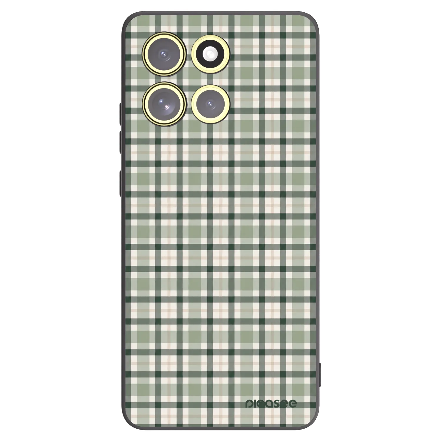 Picasee Motorola Moto G86 Power 5G Hülle - Schwarzes Silikon - Sage Tartan