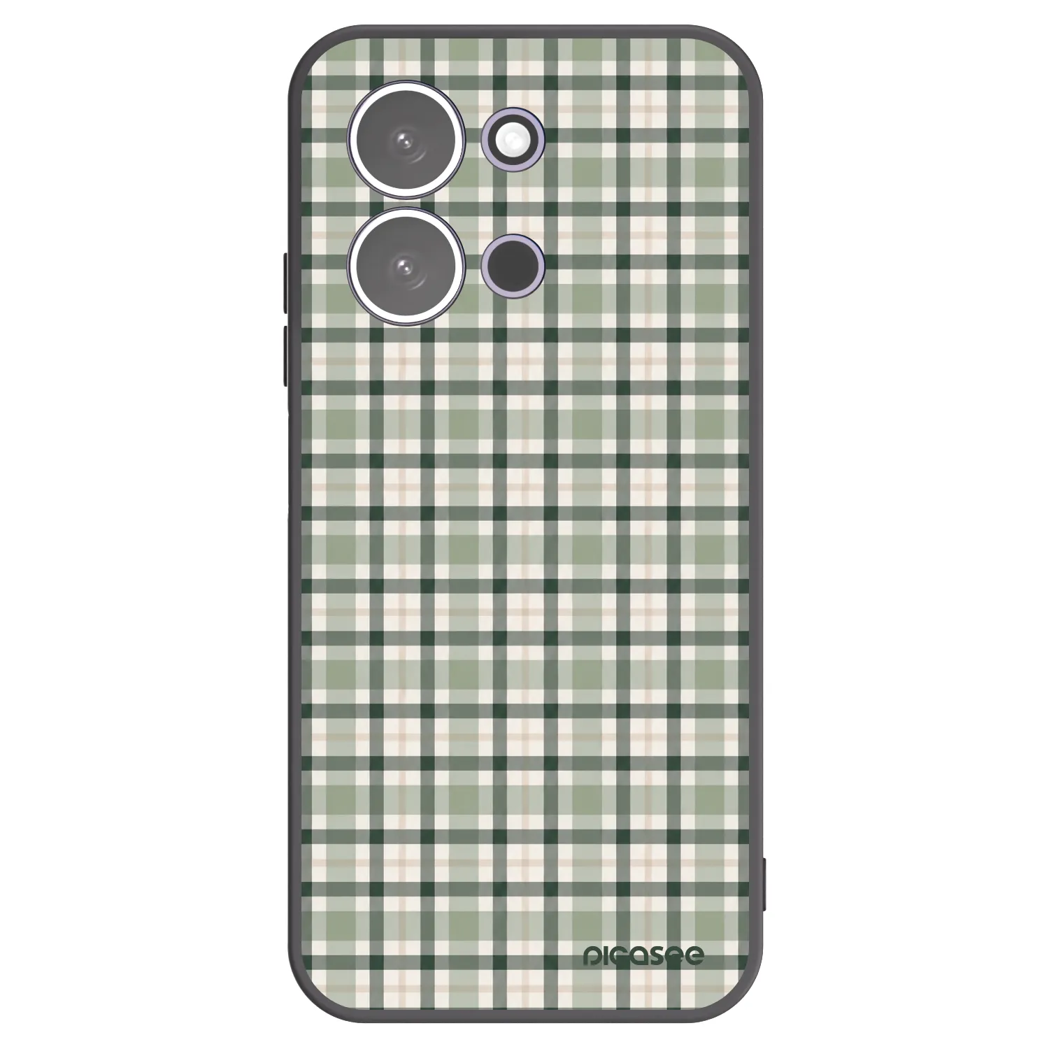 Picasee Xiaomi Redmi 15C 5G Hülle - Schwarzes Silikon - Sage Tartan