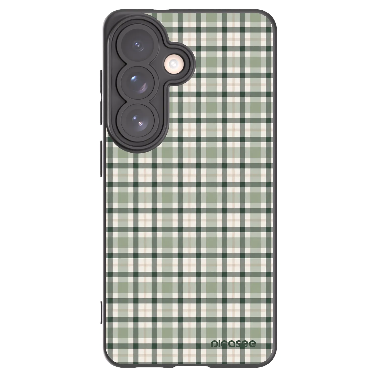 Picasee Samsung Galaxy S26 Hülle - Schwarzes Silikon - Sage Tartan