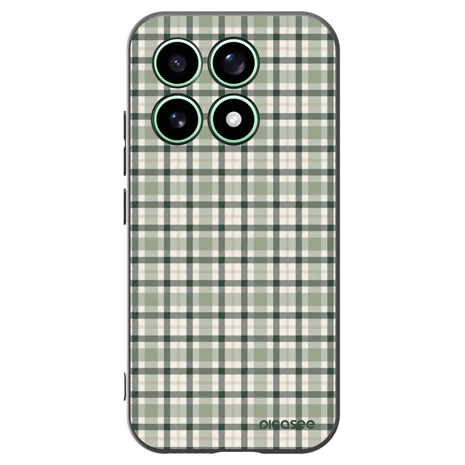 Picasee Xiaomi 17 Hülle - Schwarzes Silikon - Sage Tartan