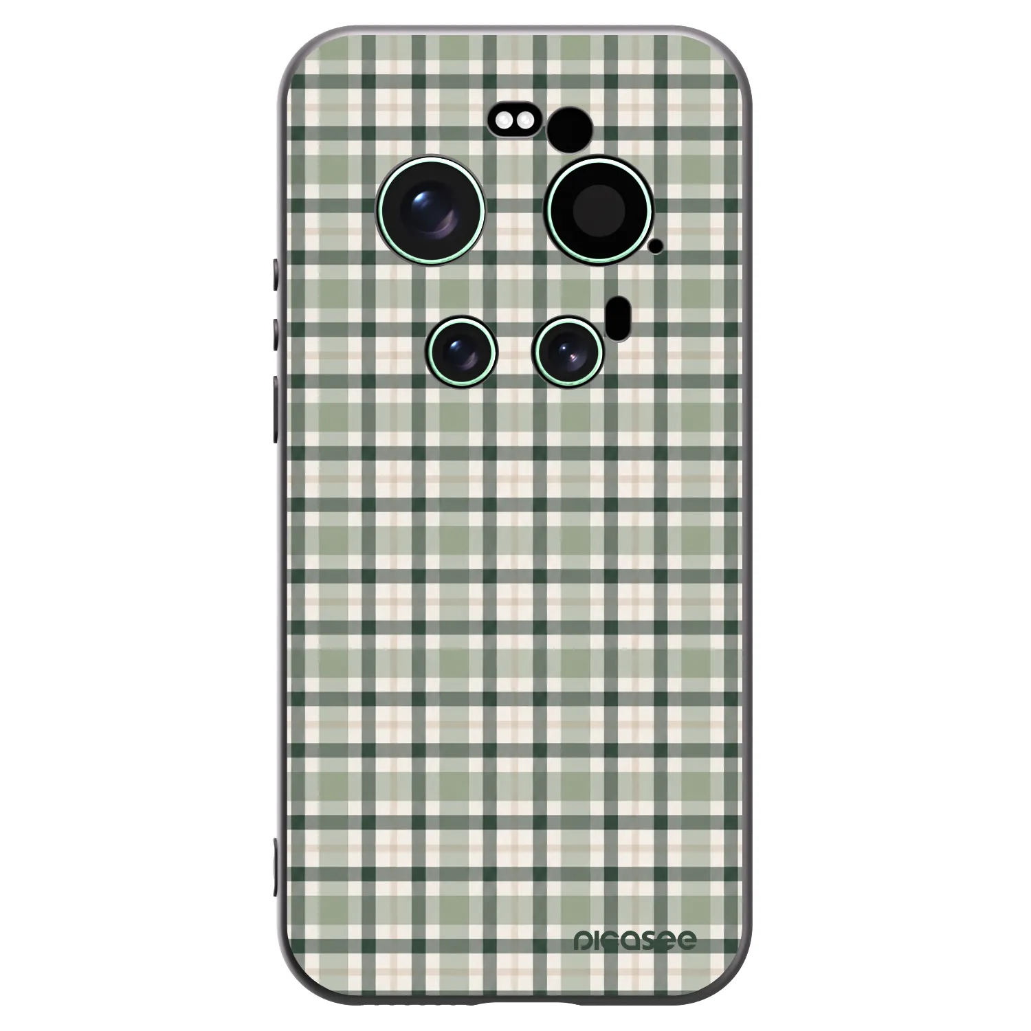 Picasee Xiaomi 17 Ultra Hülle - Schwarzes Silikon - Sage Tartan