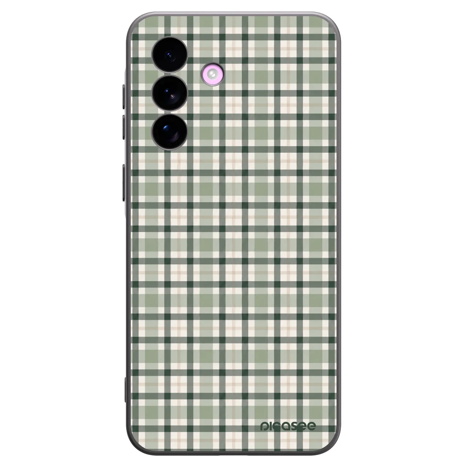 Picasee Samsung Galaxy A57 5G Hülle - Schwarzes Silikon - Sage Tartan