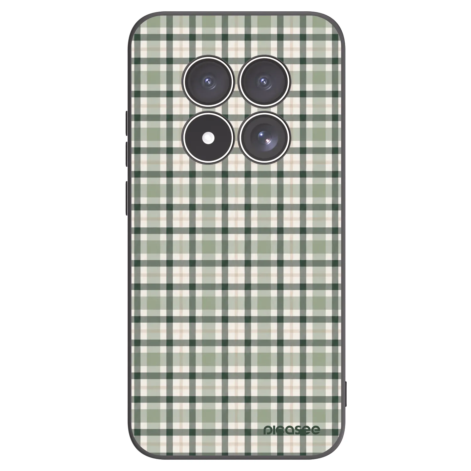 Picasee Xiaomi Redmi Note 15 Pro 5G Hülle - Schwarzes Silikon - Sage Tartan