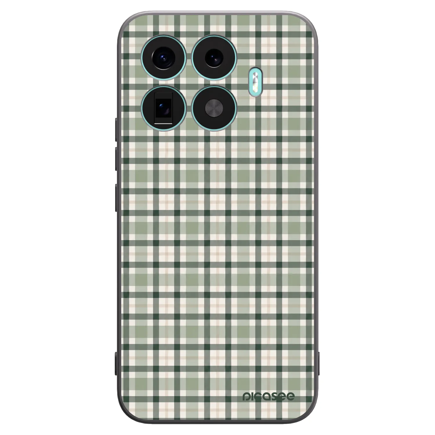 Picasee Xiaomi 17T Pro Hülle - Schwarzes Silikon - Sage Tartan