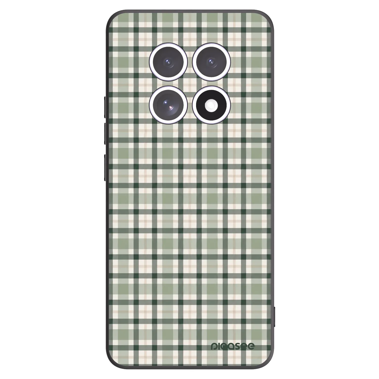 Picasee Xiaomi Redmi Note 15 5G Hülle - Schwarzes Silikon - Sage Tartan