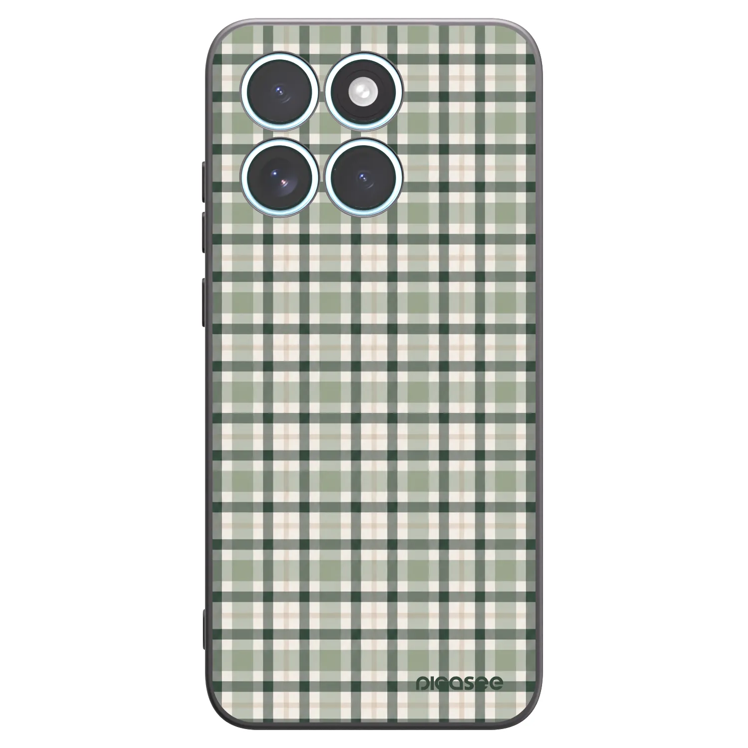 Picasee Motorola Edge 70 Fusion Hülle - Schwarzes Silikon - Sage Tartan