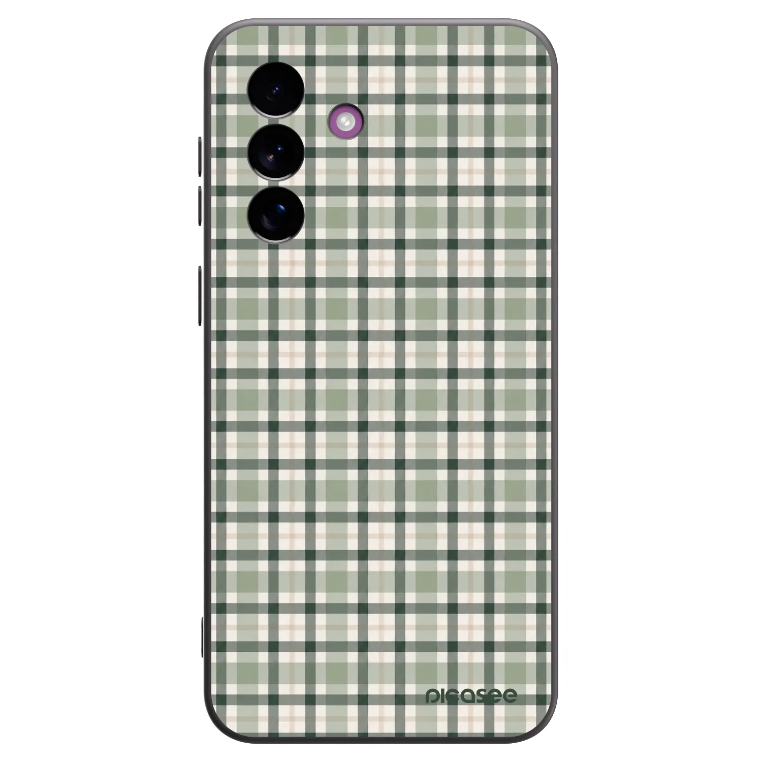 Picasee Samsung Galaxy A37 Hülle - Schwarzes Silikon - Sage Tartan