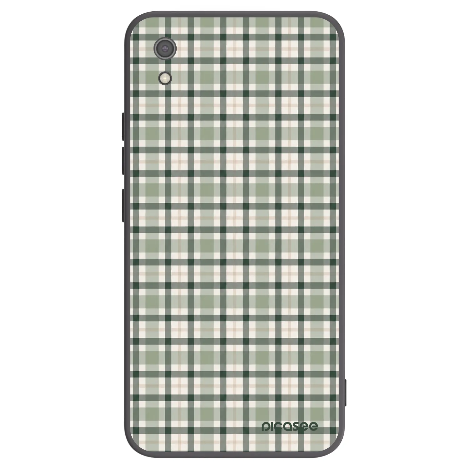 Picasee Xiaomi Redmi 7A Hülle - Schwarzes Silikon - Sage Tartan