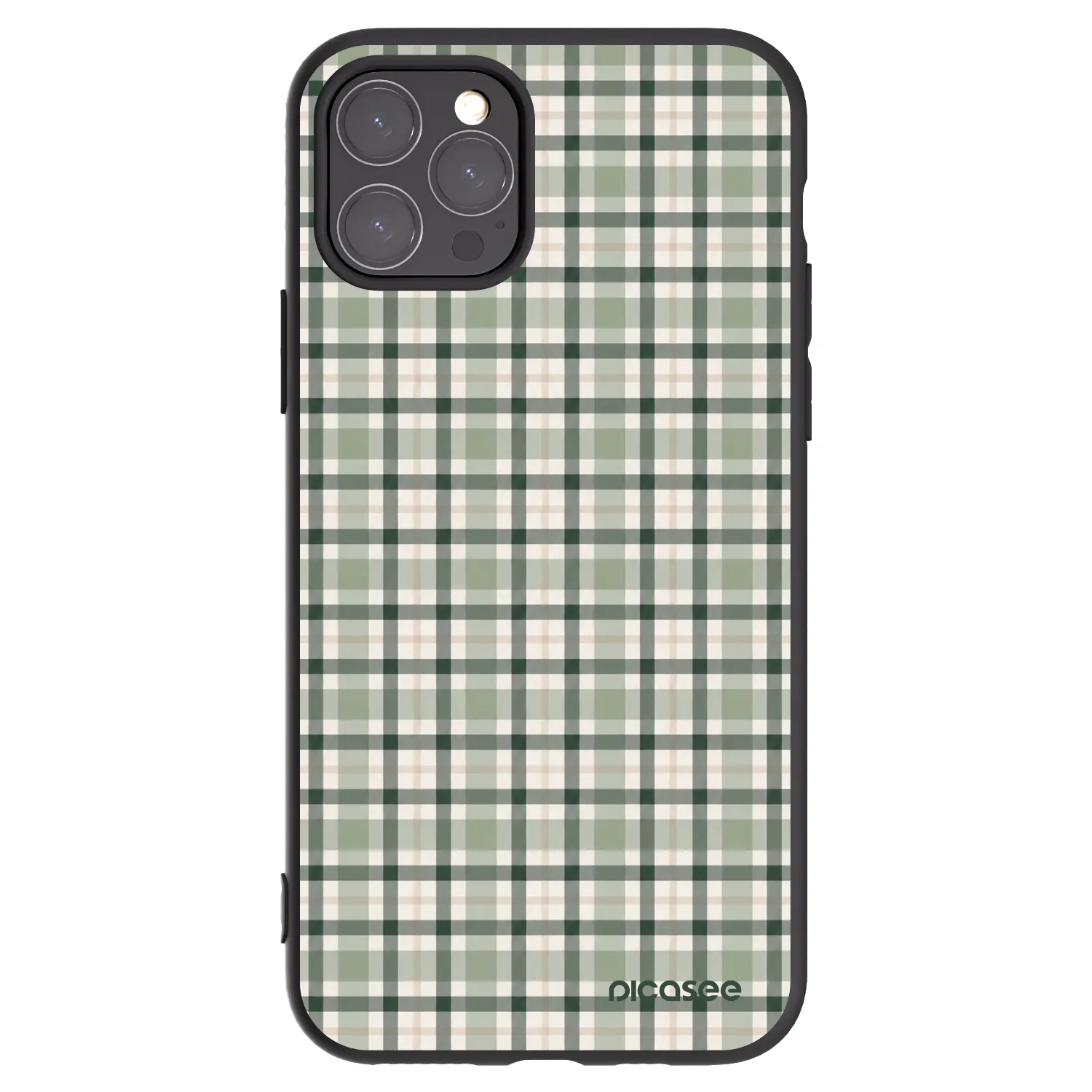 Picasee Apple iPhone 11 Pro Hülle - Schwarzes Silikon - Sage Tartan