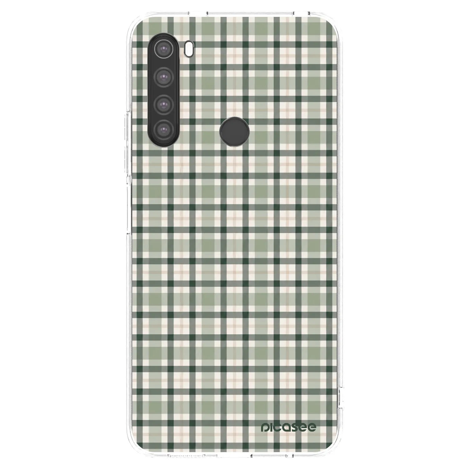 Picasee Xiaomi Redmi Note 8 Hülle - Transparentes Silikon - Sage Tartan