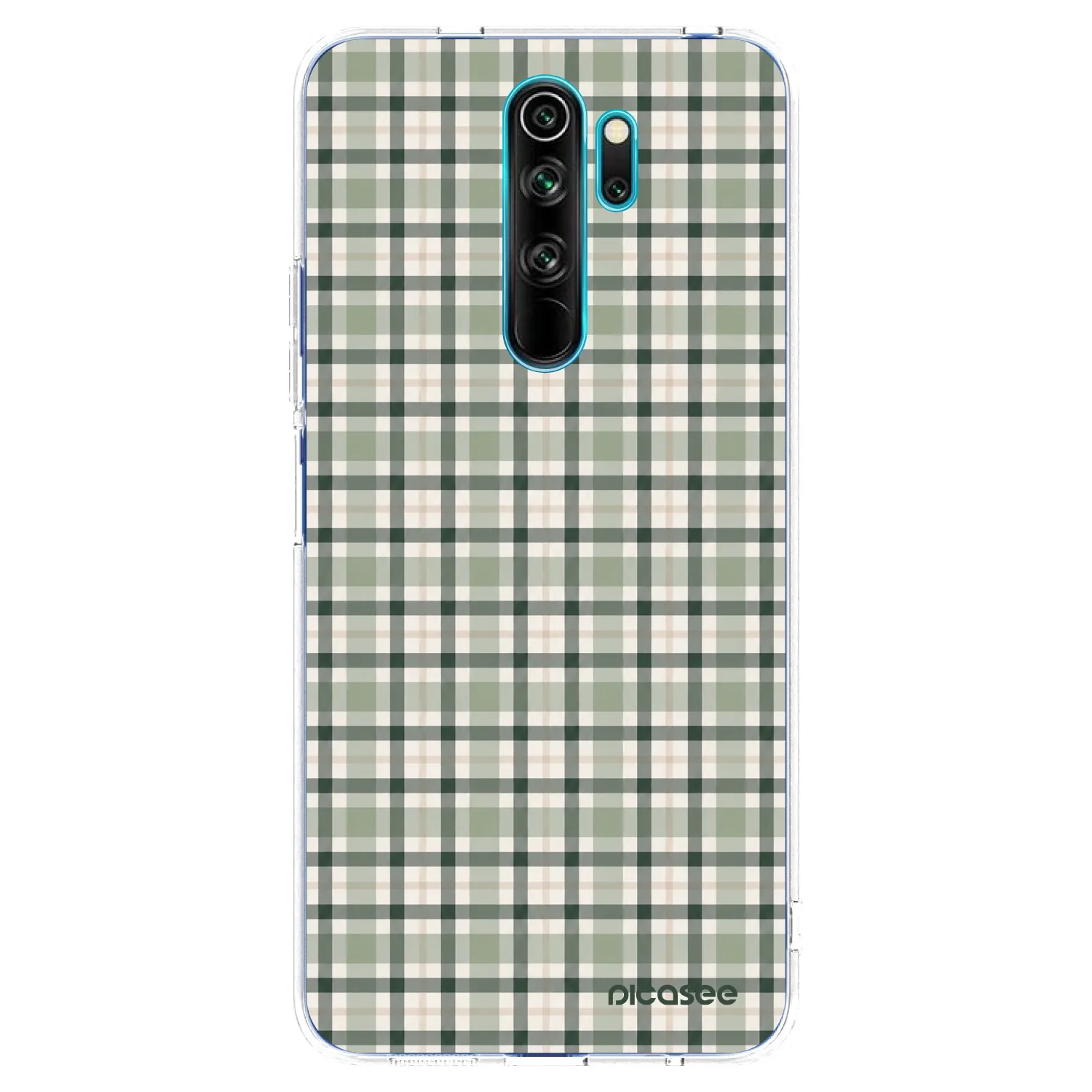 Picasee Xiaomi Redmi Note 8 Pro Hülle - Transparentes Silikon - Sage Tartan