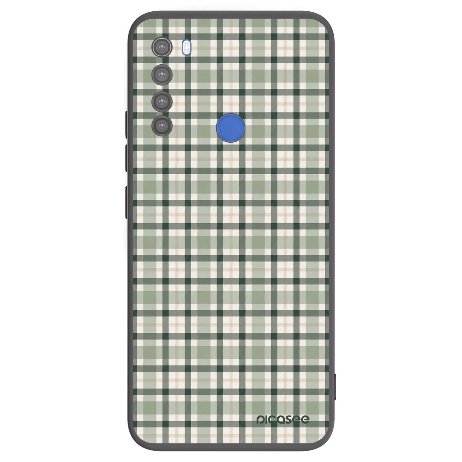 Picasee Xiaomi Redmi Note 8T Hülle - Schwarzes Silikon - Sage Tartan