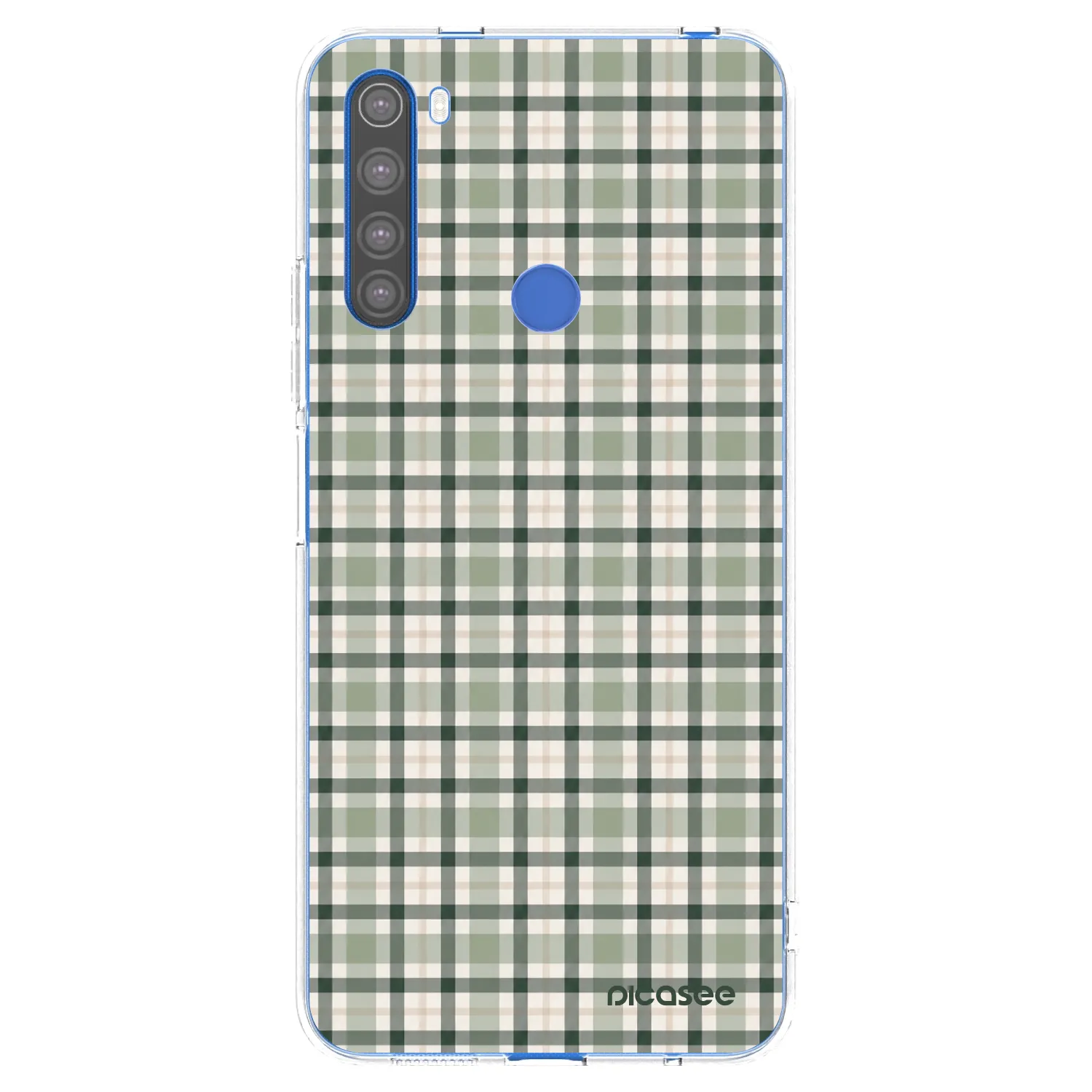 Picasee Xiaomi Redmi Note 8T Hülle - Transparentes Silikon - Sage Tartan