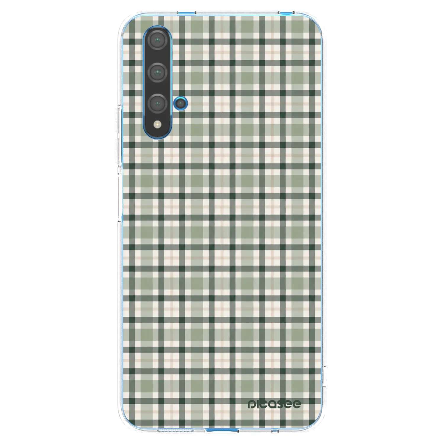 Picasee Huawei Nova 5T Hülle - Transparentes Silikon - Sage Tartan