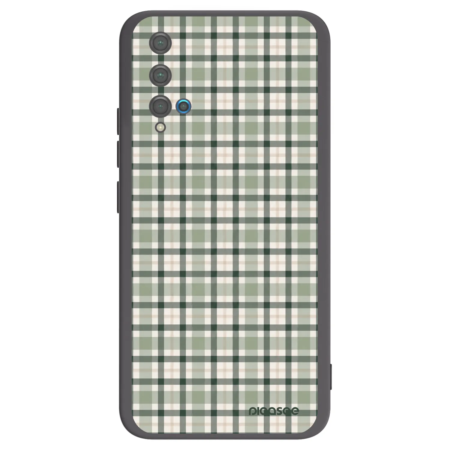 Picasee Huawei Nova 5T Hülle - Schwarzes Silikon - Sage Tartan