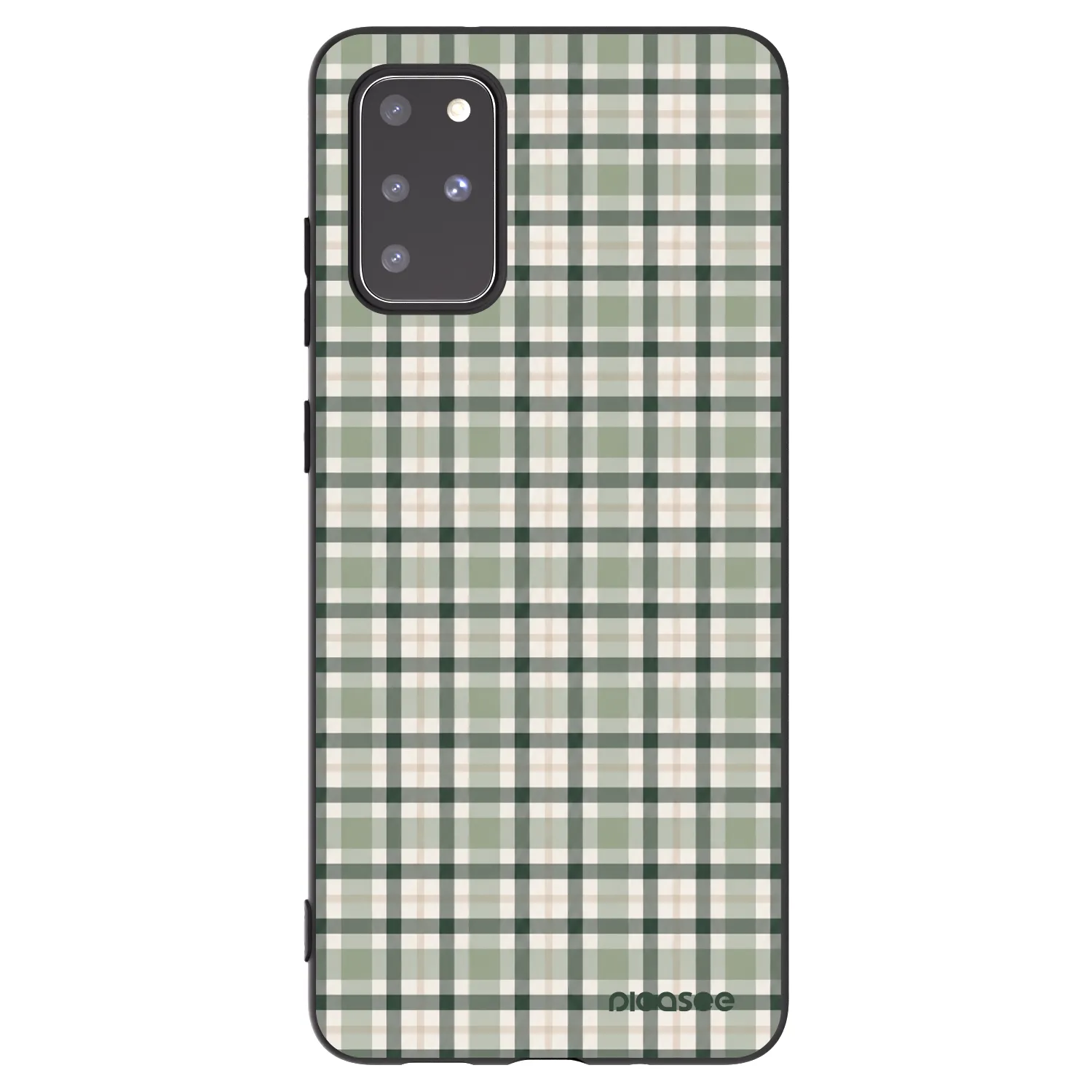 Picasee Samsung Galaxy S20+ G985F Hülle - Schwarzes Silikon - Sage Tartan