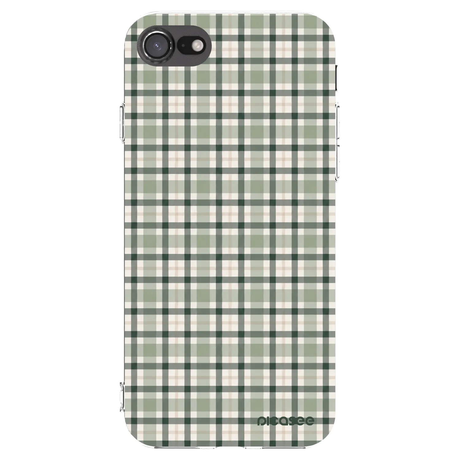 Picasee Apple iPhone SE 2020 Hülle - Transparentes Silikon - Sage Tartan