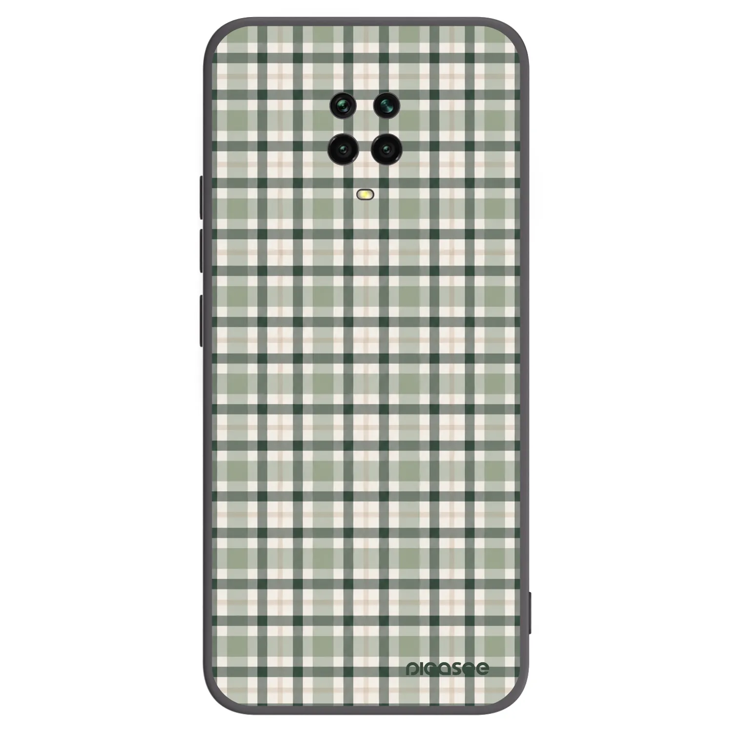 Picasee Xiaomi Redmi Note 9S Hülle - Schwarzes Silikon - Sage Tartan
