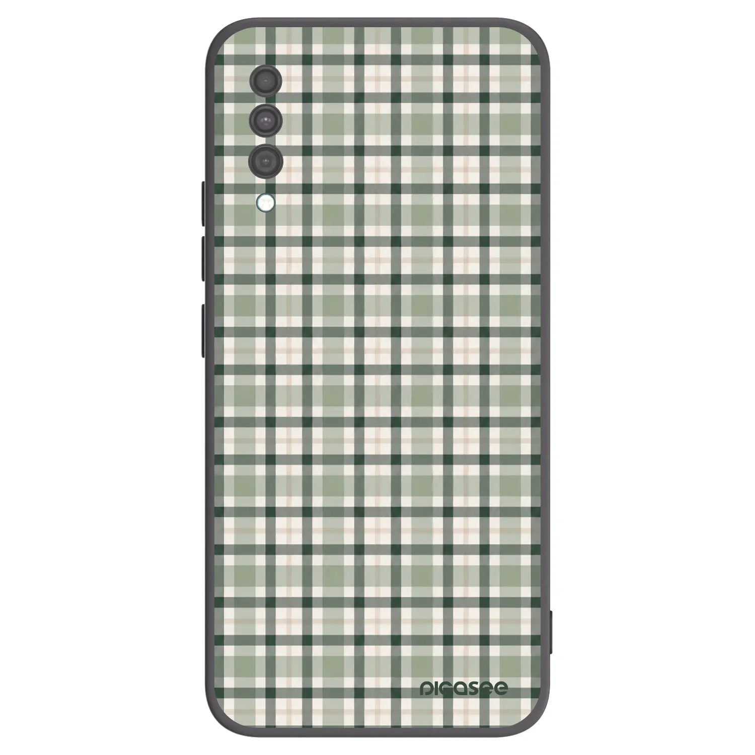 Picasee Samsung Galaxy A30s A307F Hülle - Schwarzes Silikon - Sage Tartan