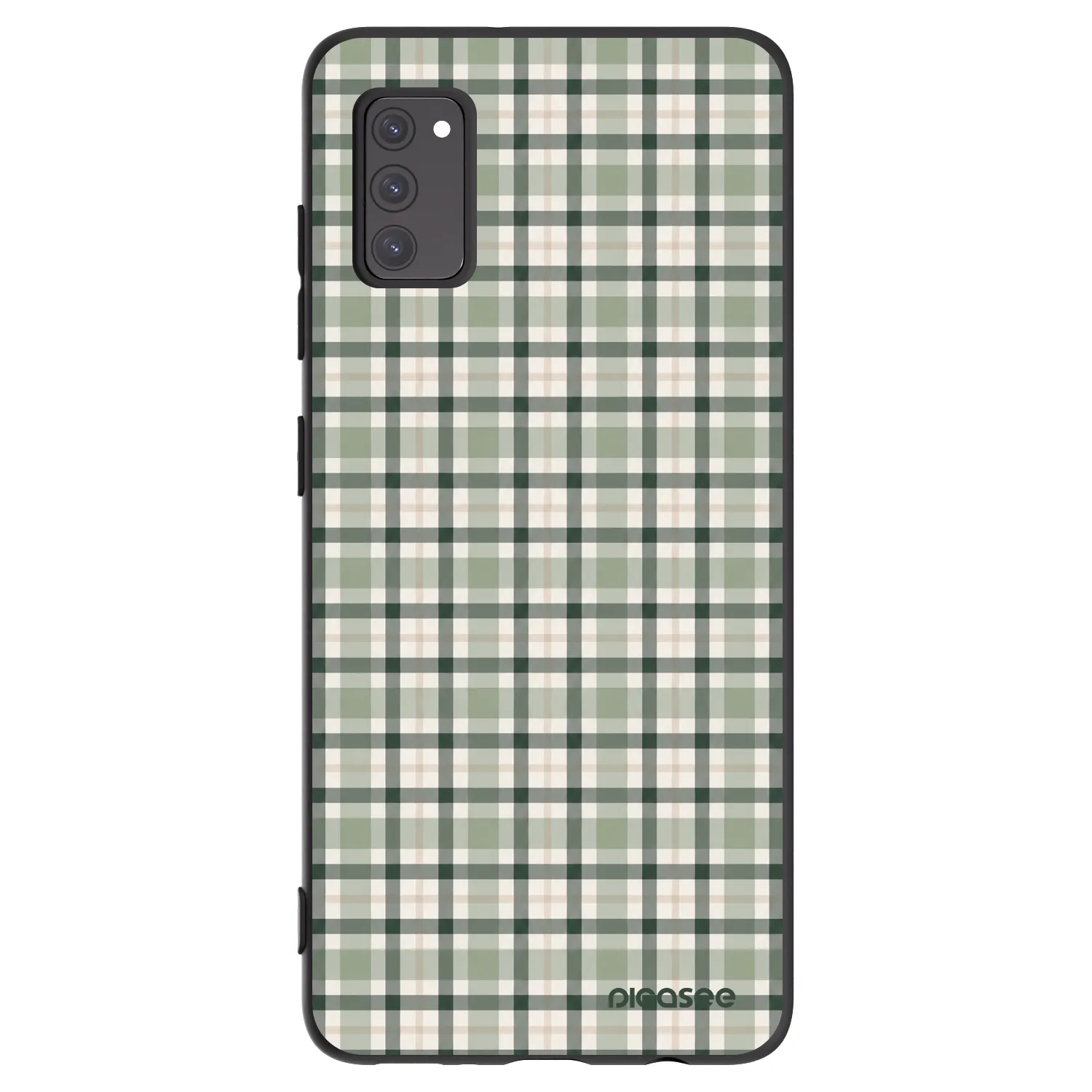 Picasee Samsung Galaxy A41 A415F Hülle - Schwarzes Silikon - Sage Tartan