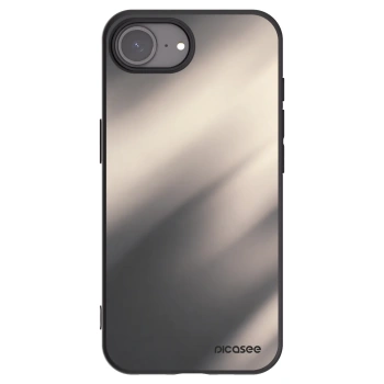 Picasee Apple iPhone 16e Hülle - Schwarzes Silikon - Smoky Beige