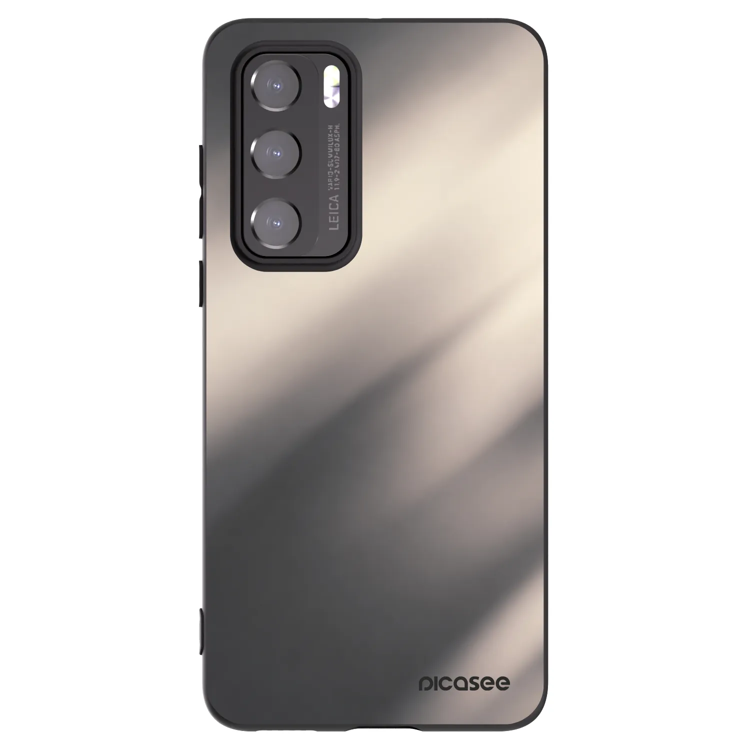 Picasee Huawei P40 Hülle - Schwarzes Silikon - Smoky Beige