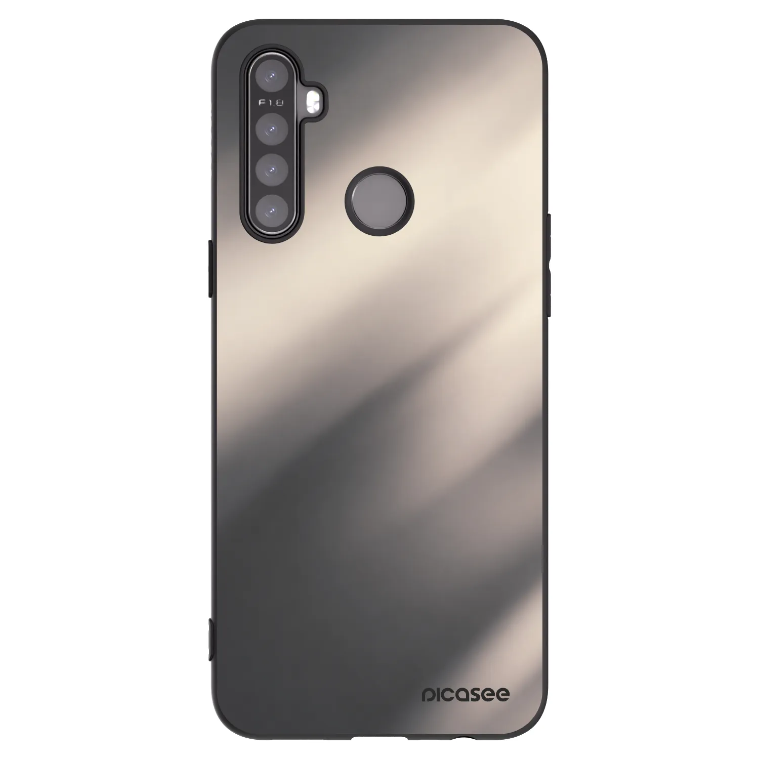 Picasee Realme 6i Hülle - Schwarzes Silikon - Smoky Beige