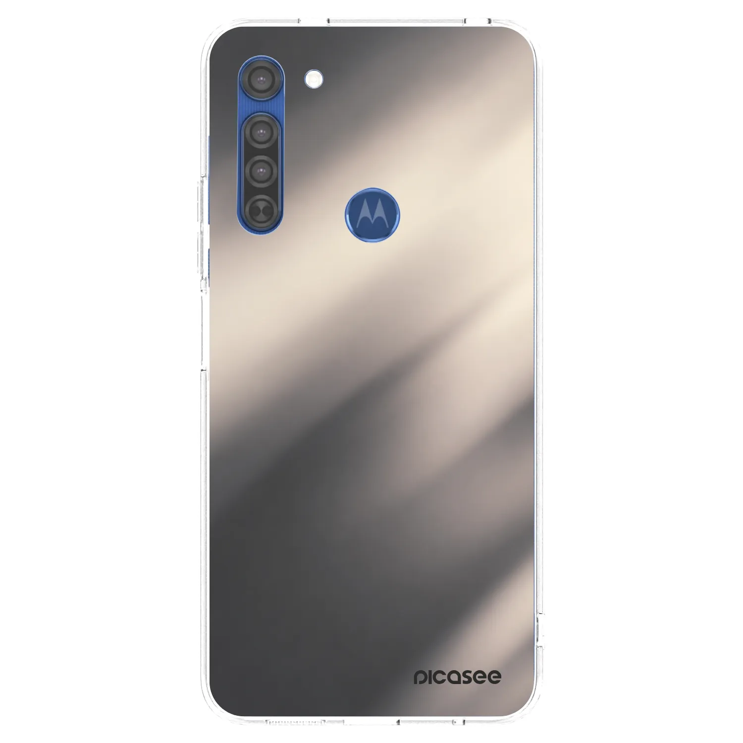 Picasee Motorola Moto G8 Hülle - Transparentes Silikon - Smoky Beige