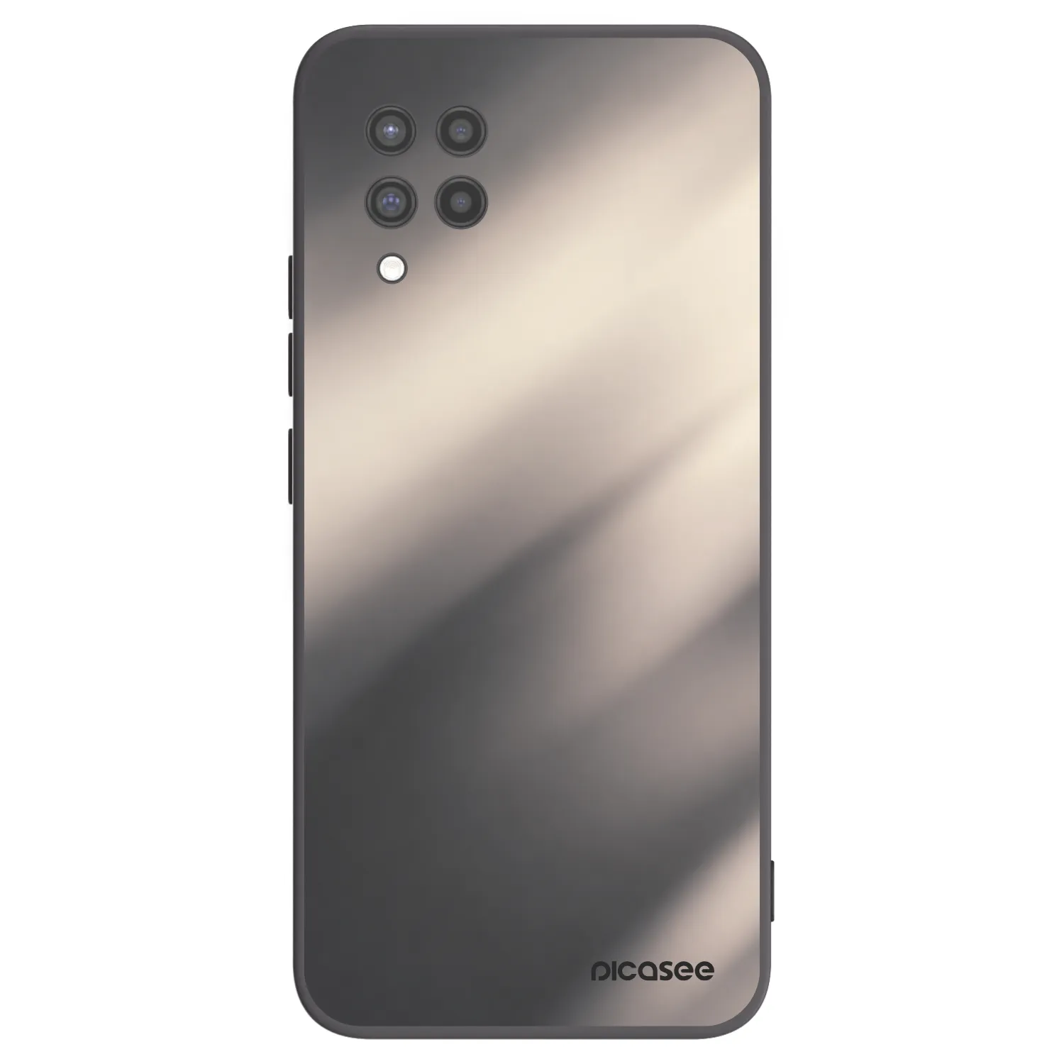Picasee Samsung Galaxy A42 A426B Hülle - Schwarzes Silikon - Smoky Beige