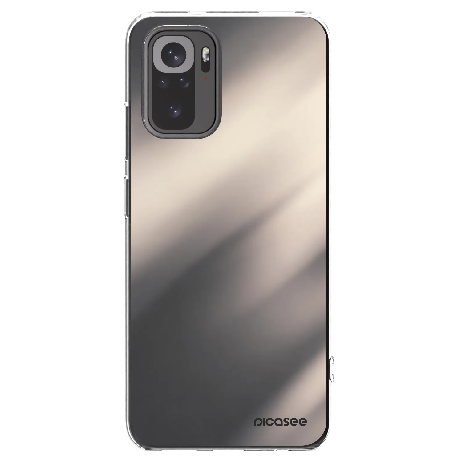 Picasee Xiaomi Redmi Note 10S Hülle - Transparentes Silikon - Smoky Beige