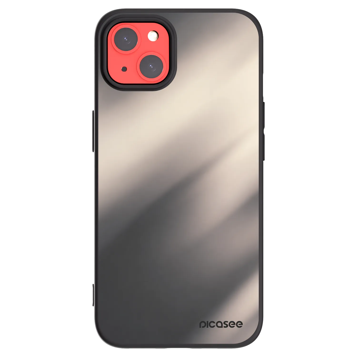Picasee Apple iPhone 13 Hülle - Schwarzes Silikon - Smoky Beige