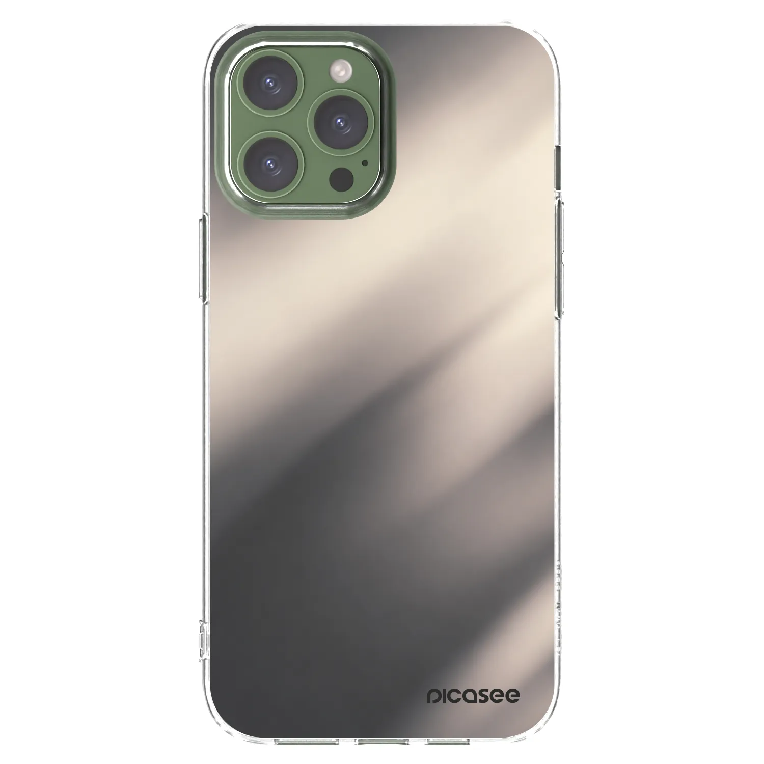 Picasee Apple iPhone 13 Pro Max Hülle - Transparentes Silikon - Smoky Beige