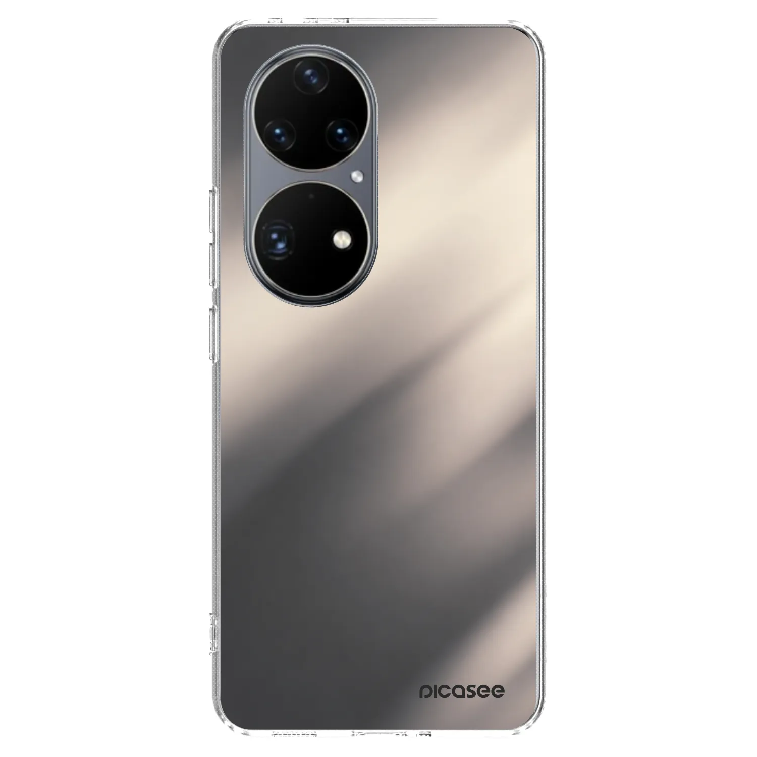Picasee Huawei P50 Hülle - Transparentes Silikon - Smoky Beige