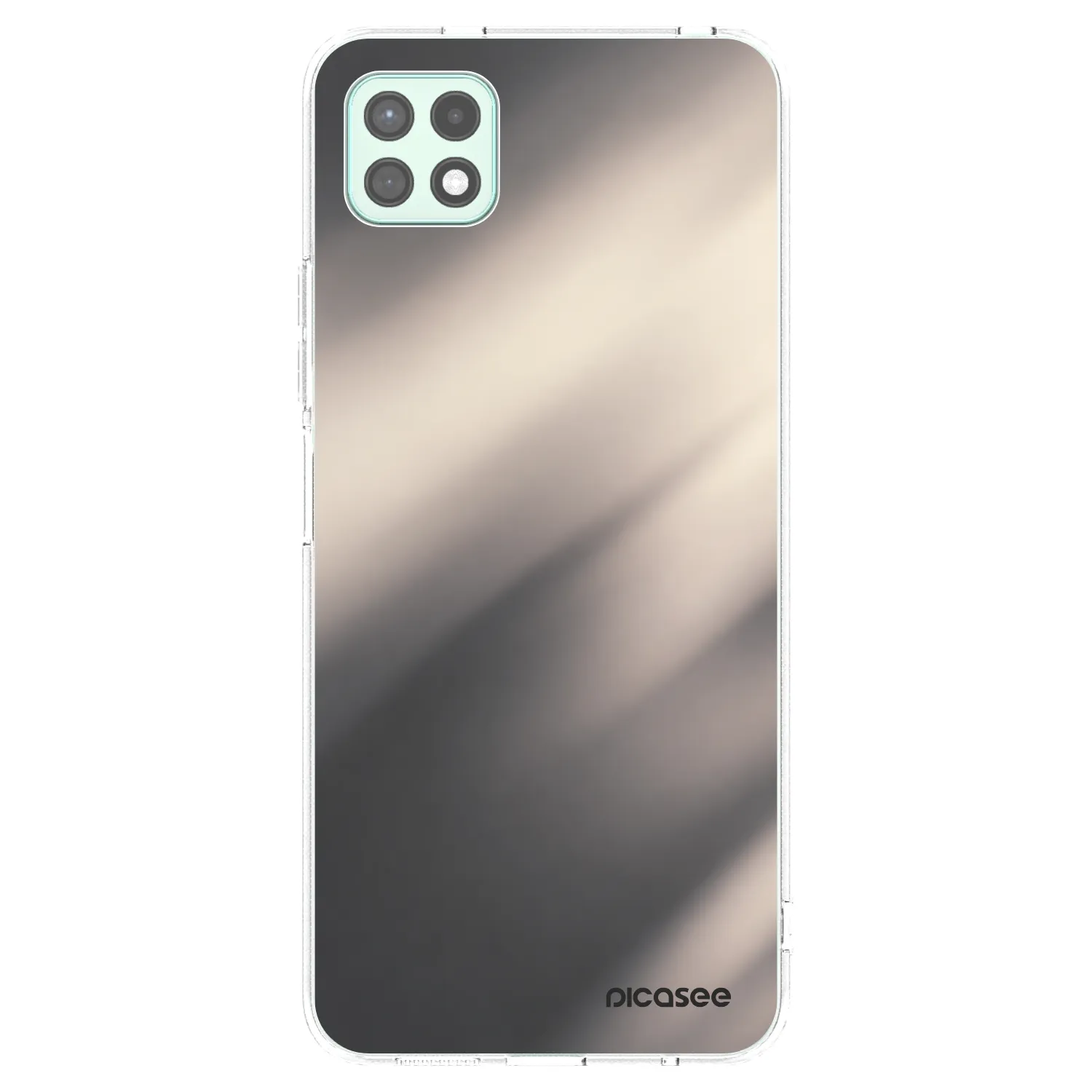 Picasee Samsung Galaxy A22 A226B 5G Hülle - Transparentes Silikon - Smoky Beige