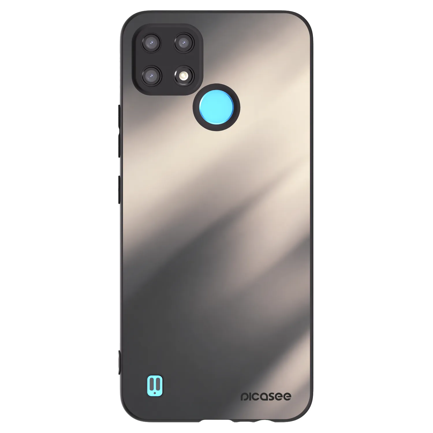 Picasee Realme C21 Hülle - Schwarzes Silikon - Smoky Beige